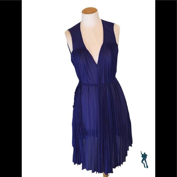 Brilliant purple dress with matching dyed to match slip - Picture 1 of 4